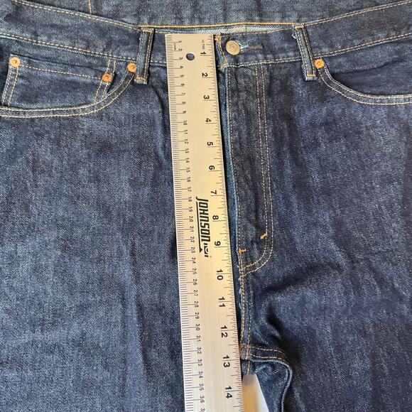 Levi’s Men Jeans 505 size W38 L30 Dark Blue Mid Rise Straight Fit - Picture 6 of 12